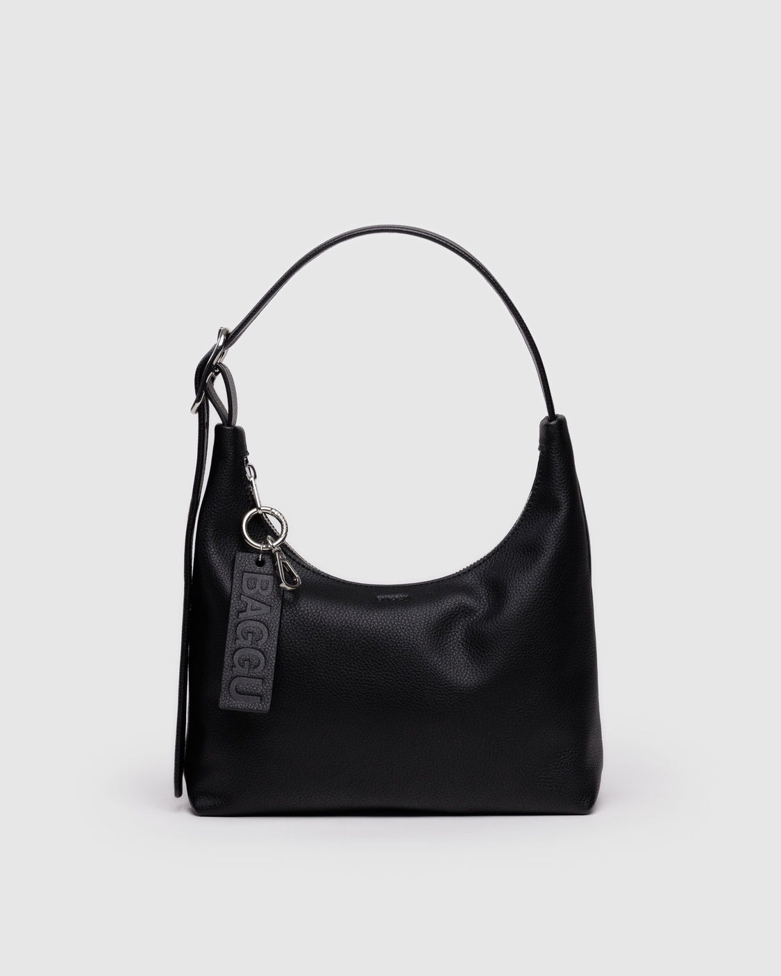 Mini Recycled Leather Shoulder Bag - Black - Classic Choice