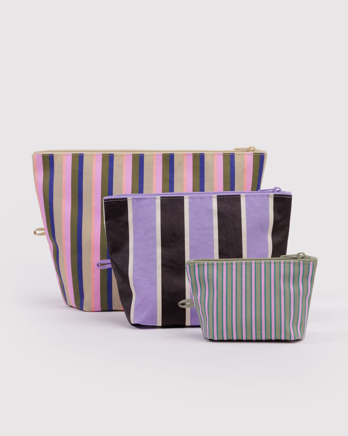 Go Pouch Set - Candy Shop Stripes - Classic Zip Trio