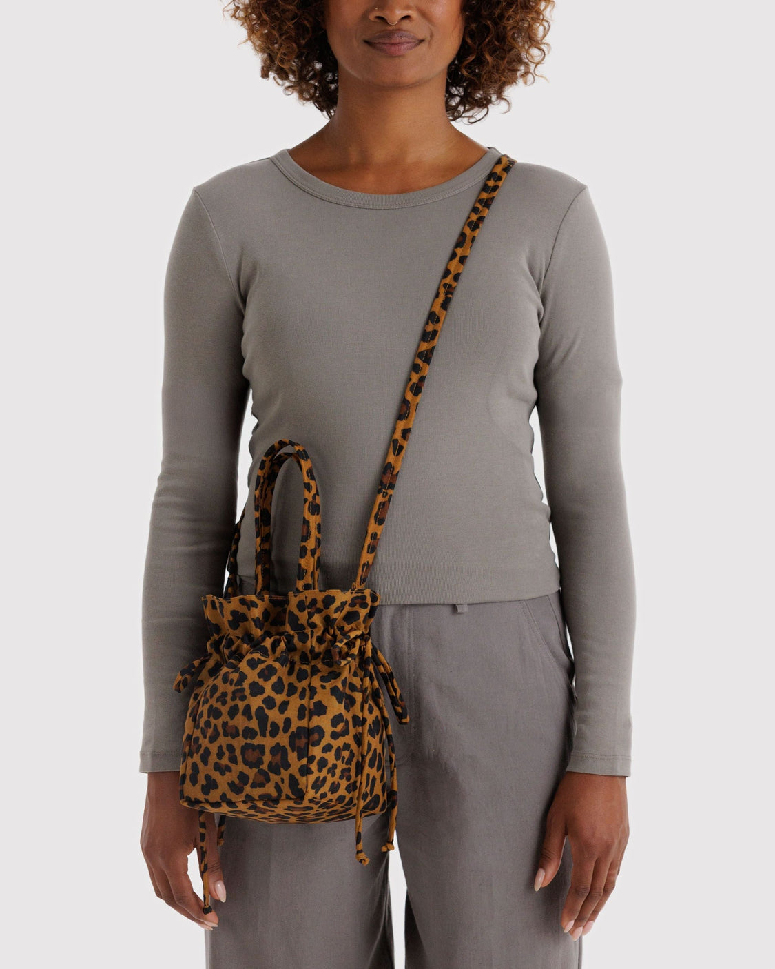 Nylon Drawstring Bag - Leopard - Lite Everyday Choice