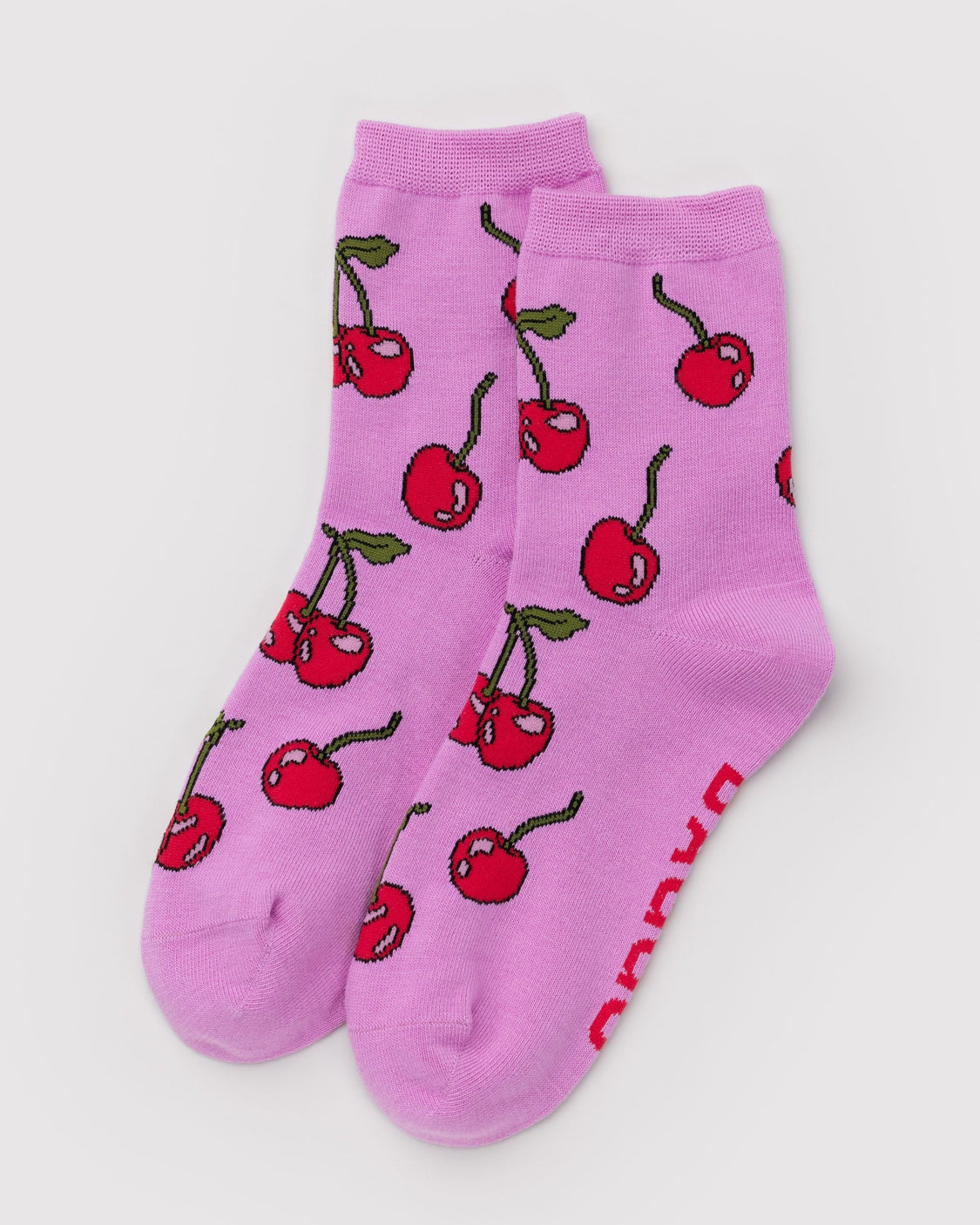 Crew Sock - Cherries - Lite Bath Comfort
