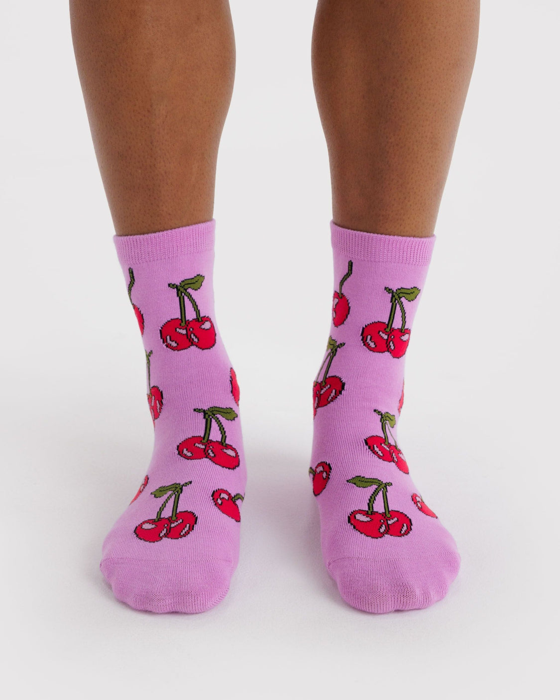 Crew Sock - Cherries - Lite Bath Comfort
