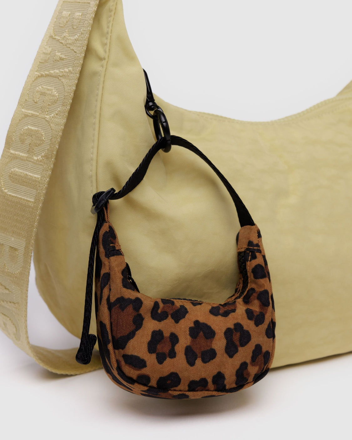 Crescent Bag Charm - Leopard - Classic Clip Accent