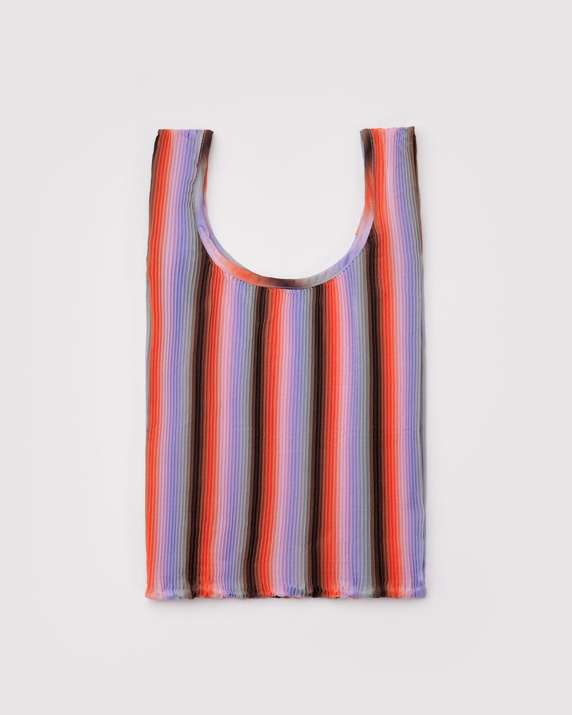 Pleated Baggu - Gradient Stripe Poppy & Lilac - Easy Everyday Tote