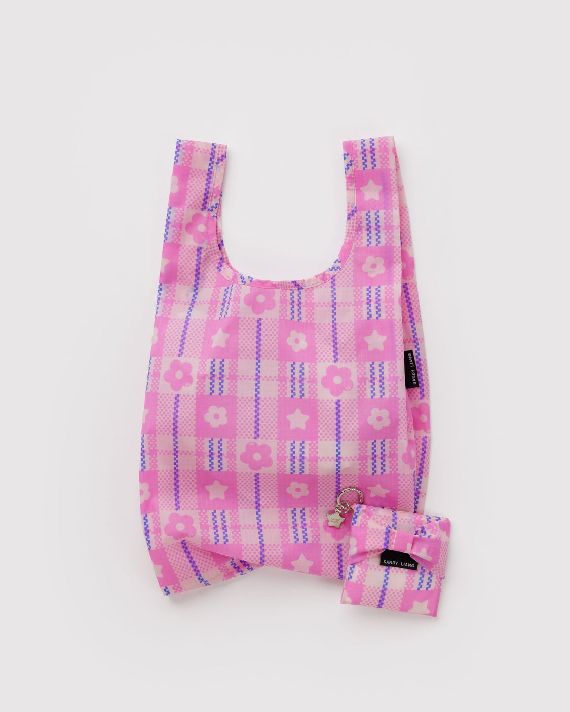 Baby Bow Baggu - Market Plaid Pink - Travel City Bag